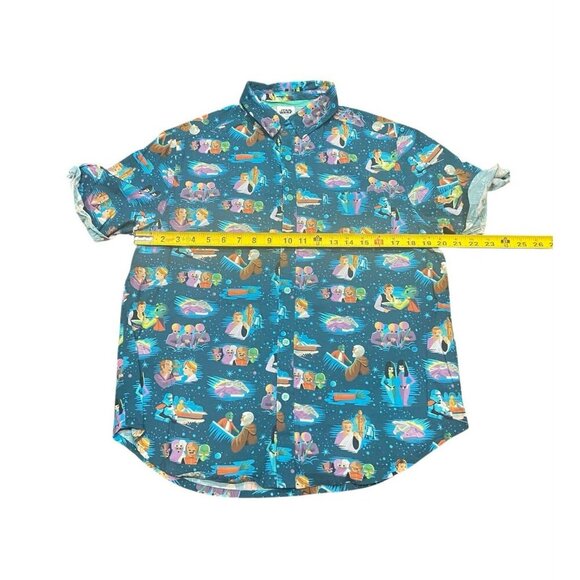 Disney Star Wars Under the Twin Suns by Jeff Granito Button-Up Shirt Mens Size S - Picture 3 of 9